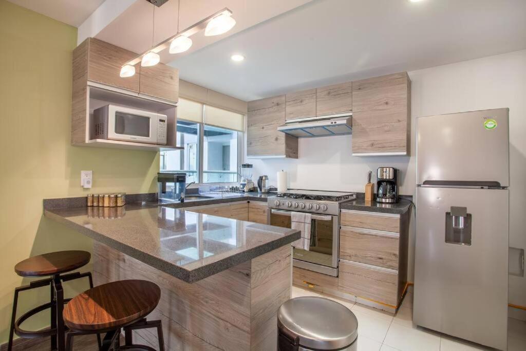 Апарт отель Corazon De Condesa 3 Departamentos - 200Mbps Wifi, Roof, Gym Мехико Экстерьер фото